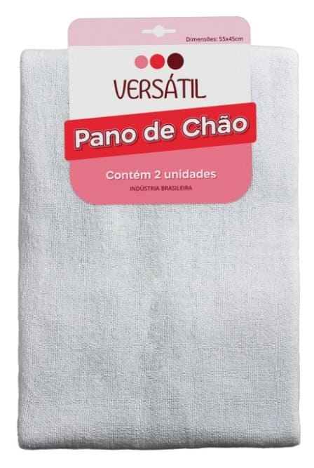 Pano Chao Versatil Branco 45x65 C/2 Unid