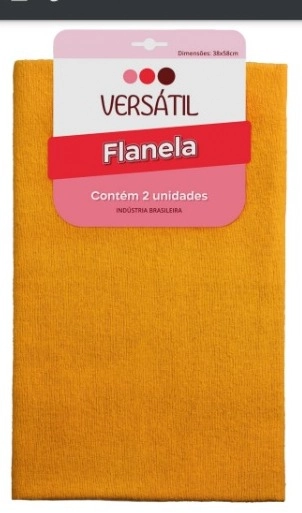 Flanela Versatil Ouro 38x58 C/2 Unid