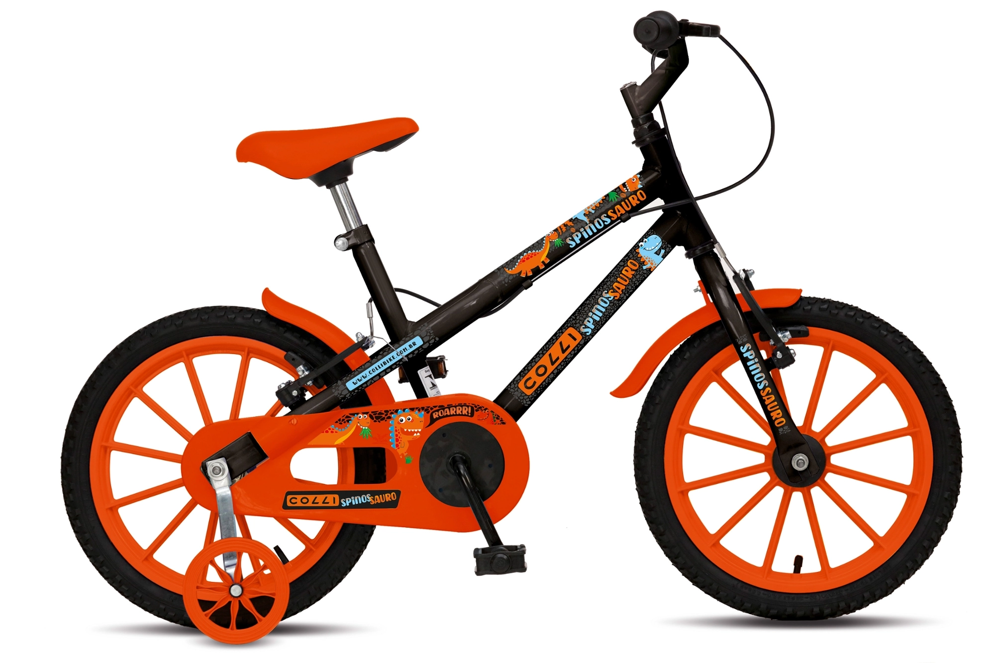 Bicicleta Spinossauro Aro16 Pta Laranja Colli
