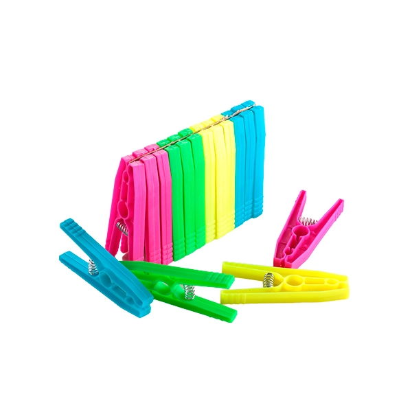 Pregadores Plásticos Resistentes Para Roupas Cores Sortidas Rayco 12un