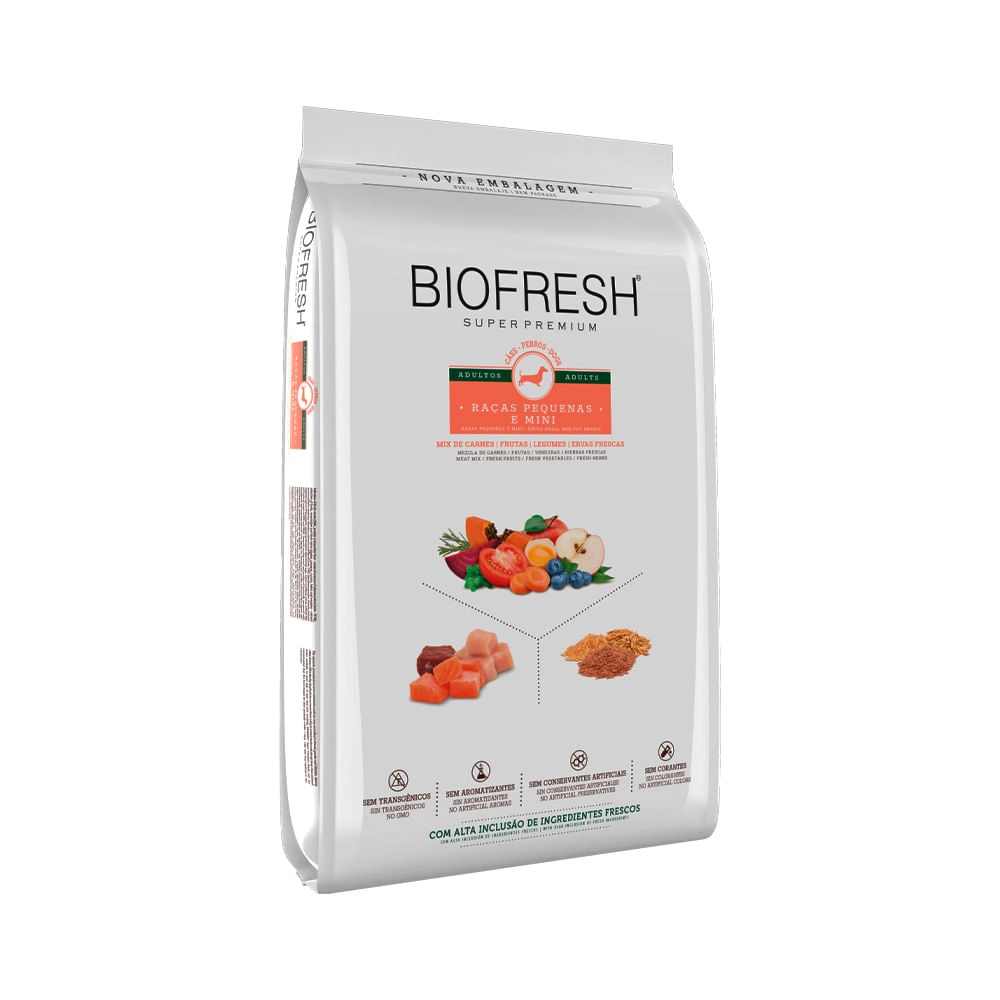 Ração Biofresh para Cães Adultos de Raças Pequenas e Mini 3kg