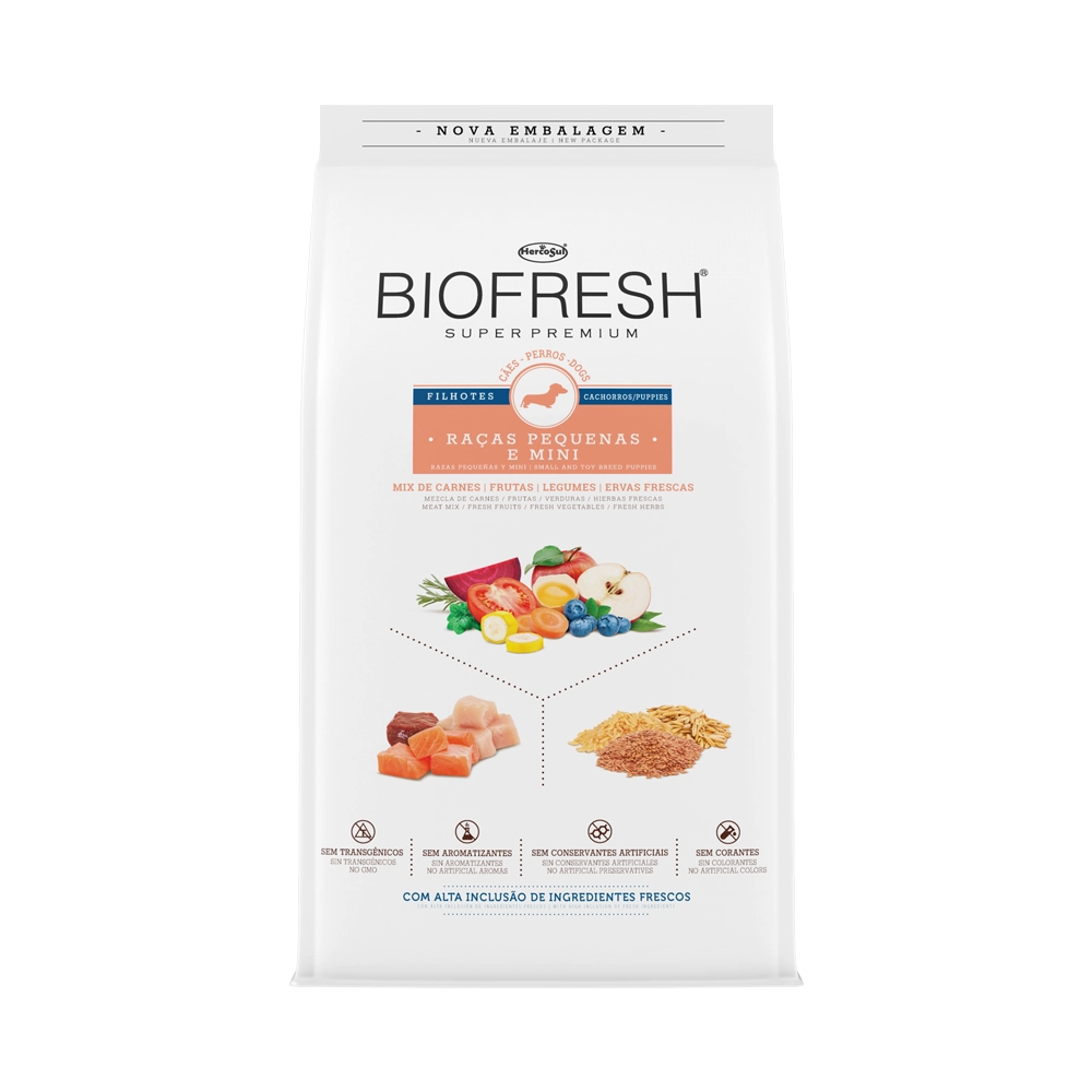 Racao Biofresh Caes Filhote Racas Pequenas E Mini 1kg