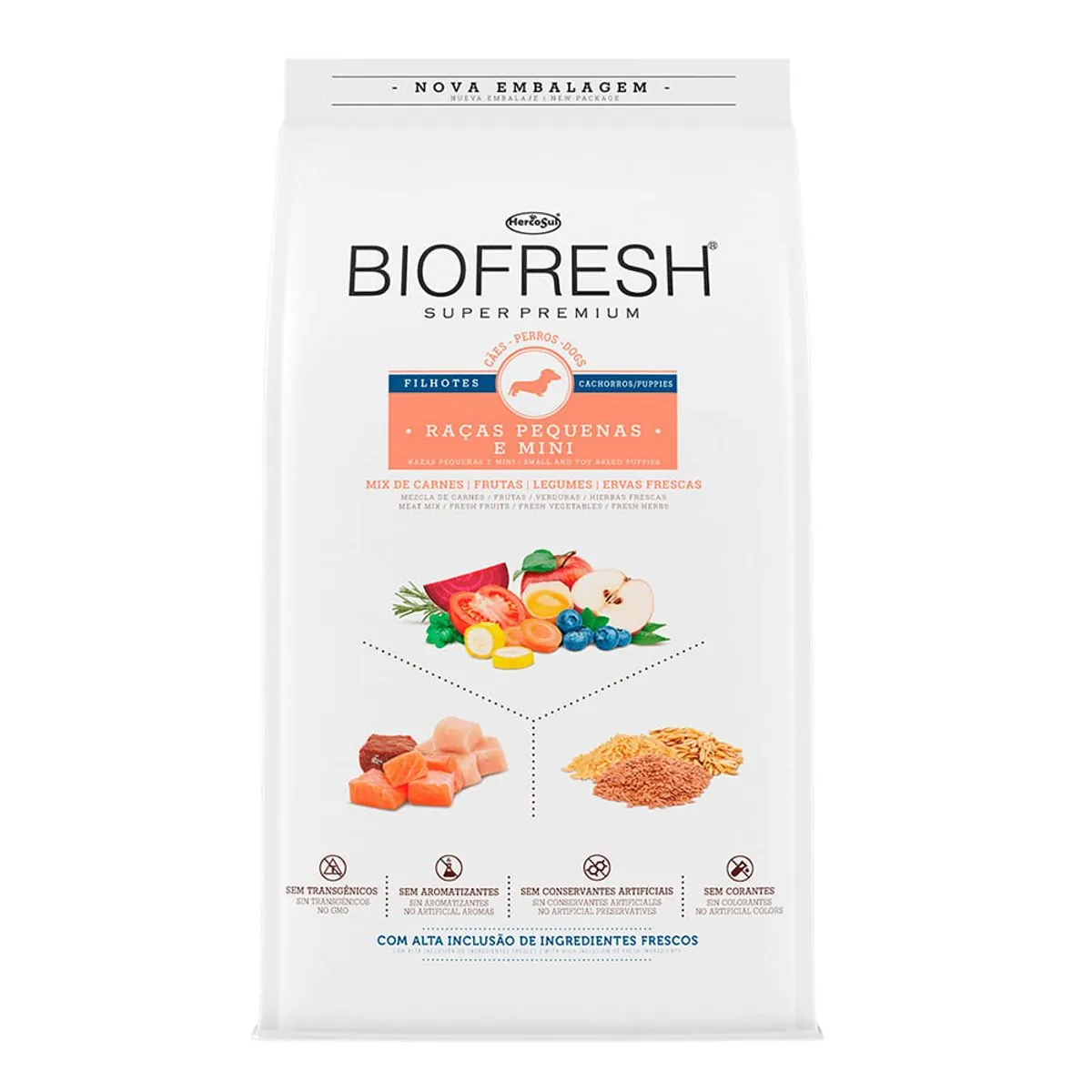 Racao Biofresh Caes Filhote Racas Pequenas E Mini 3kg