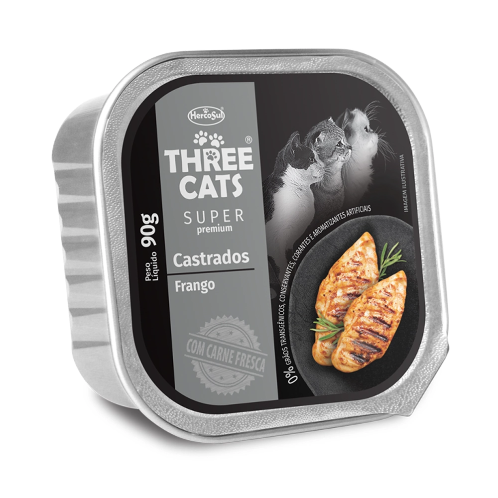 Al.gatos Pate Three Cats 90g Castrados
