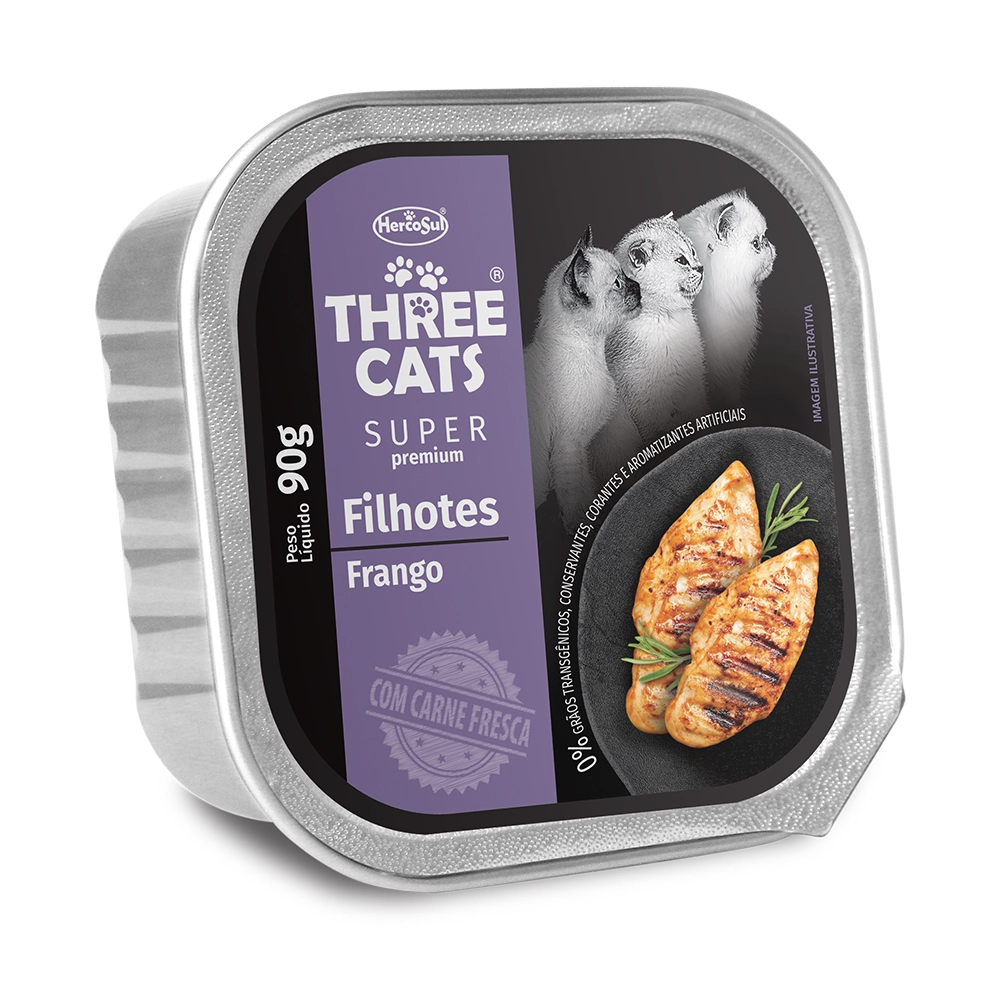Pate Threecats Filhote Fgo 90g