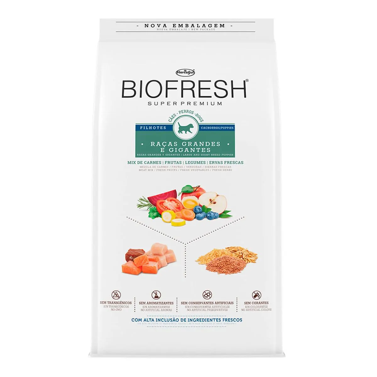 Ração Seca Biofresh Cães Filhotes De Raças Grandes E Gigantes 3 Kg