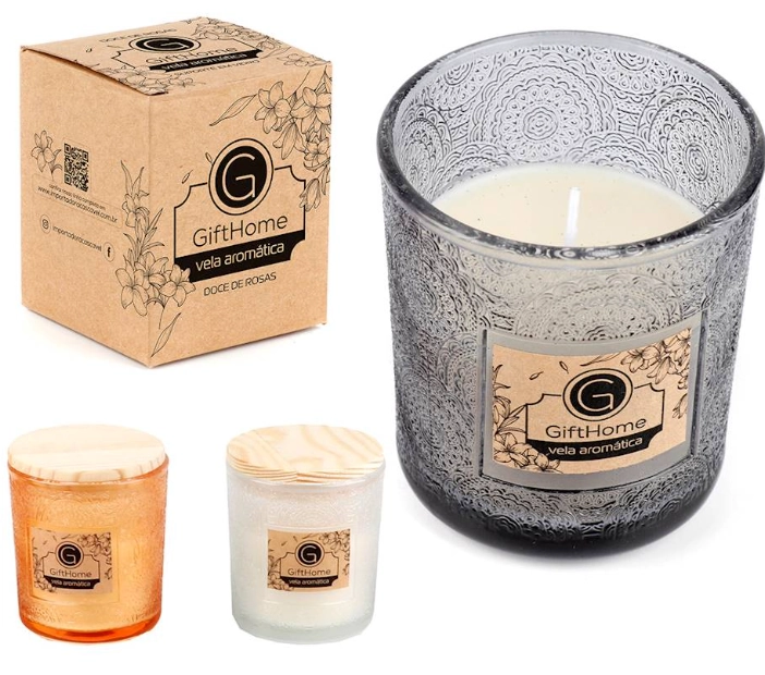 Enfeite Gifthome Vela Aromatizada 7x9cm Dam084