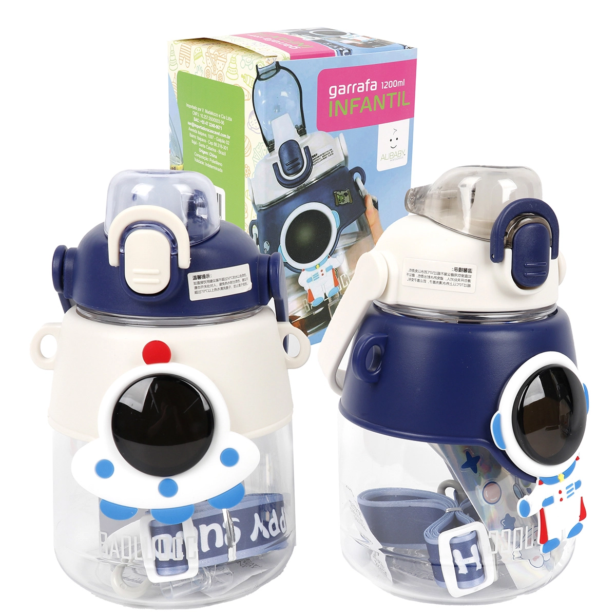 Garrafa Plast Infantil Astronauta 1200ml Ref.ial038