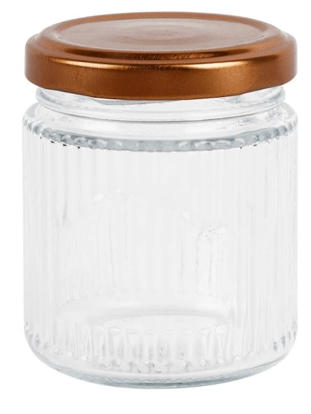 Pote De Vidro C/tampa De Metal 150ml Ref.uco259
