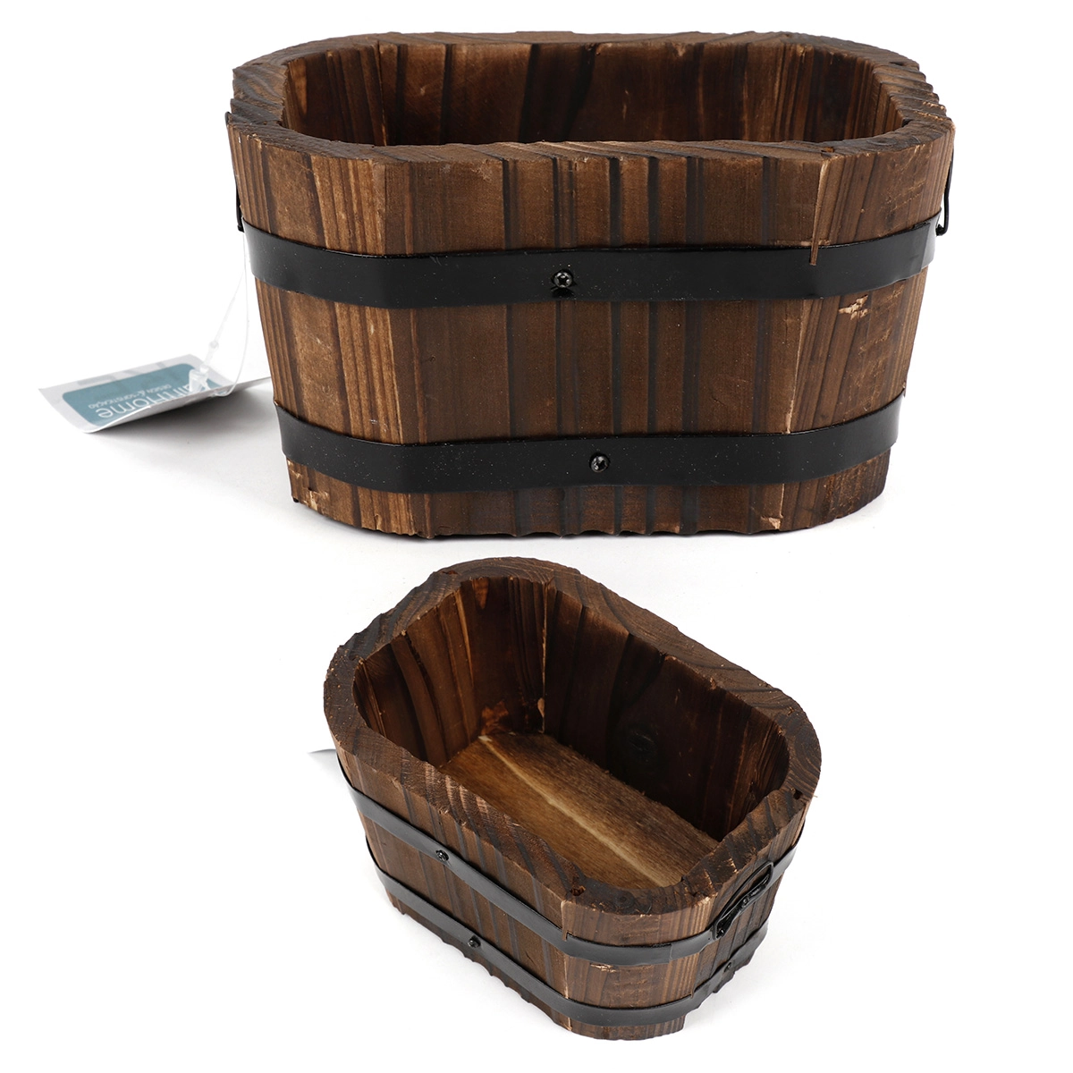 Vaso Decorativo Madeira 9.4x13.5cm Dva542 Madalozzo