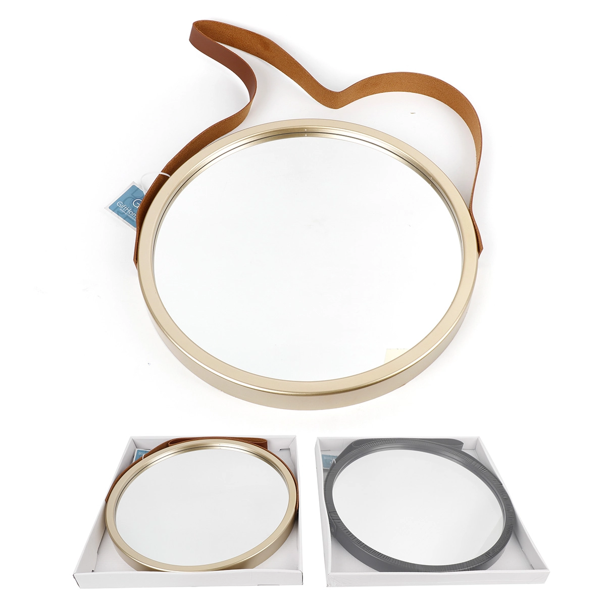 Espelho Parede Plastico Couro 32cm Des018 Madalozzo