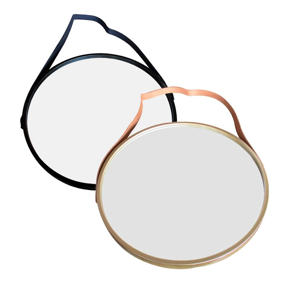 Espelho Vidro Alca Couro 53x2.5cm Des019 Madalozzo
