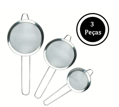 Peneiras De Inox Le Chef 3 Peças