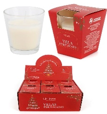 Vela Perfuma 6pcs C/ Suporte Vidro 6x7cm