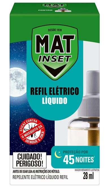 Repelente Líquido Elétrico 45 Noites Mat Inset Caixa 28ml Refil