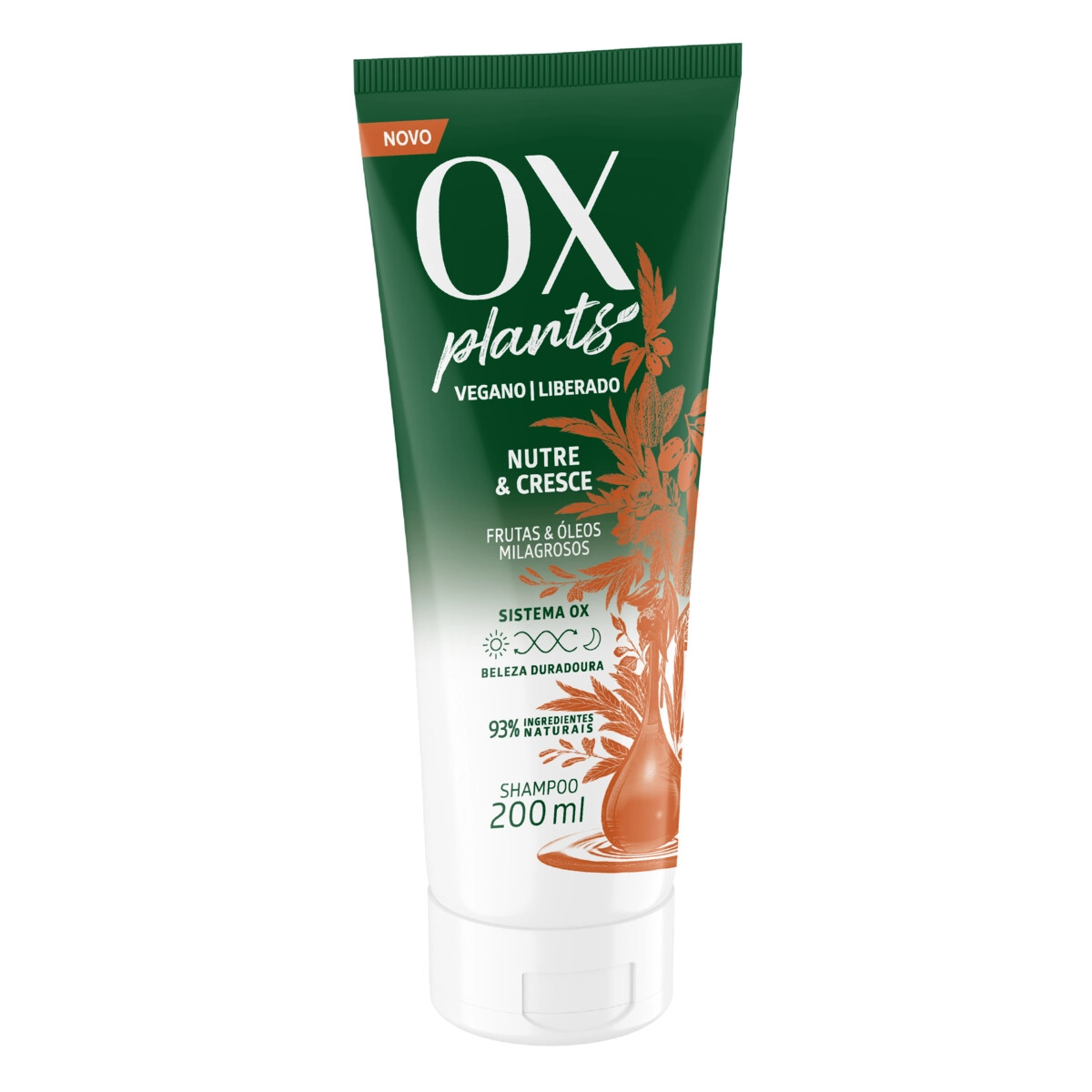 Shampoo Ox Plants Nutre Cresce Bisnaga 200ml