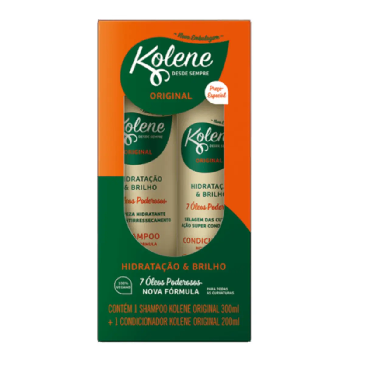 Kit Shampoo 300ml Condicionador 200ml Kolene Original