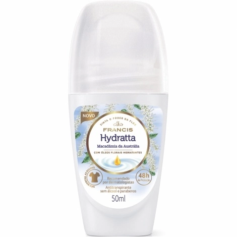Antitranspirante Roll On Macadâmia Da Austrália Francis Hydratta 50ml