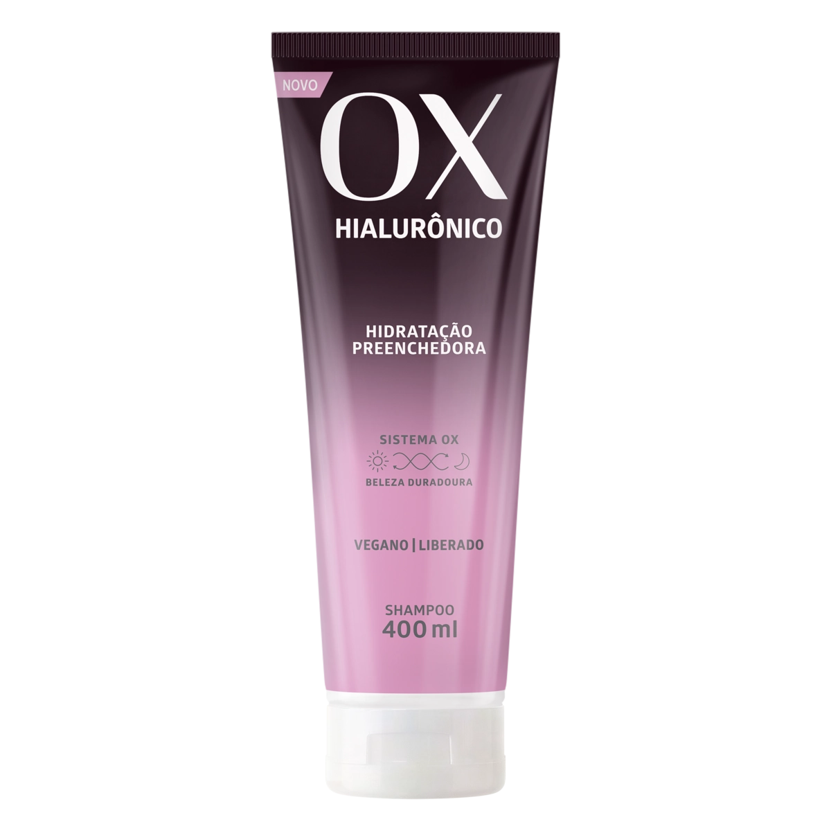 Shampoo OX Cosméticos Hialurônico Hidratação Preenchedora Bisnaga 400ml