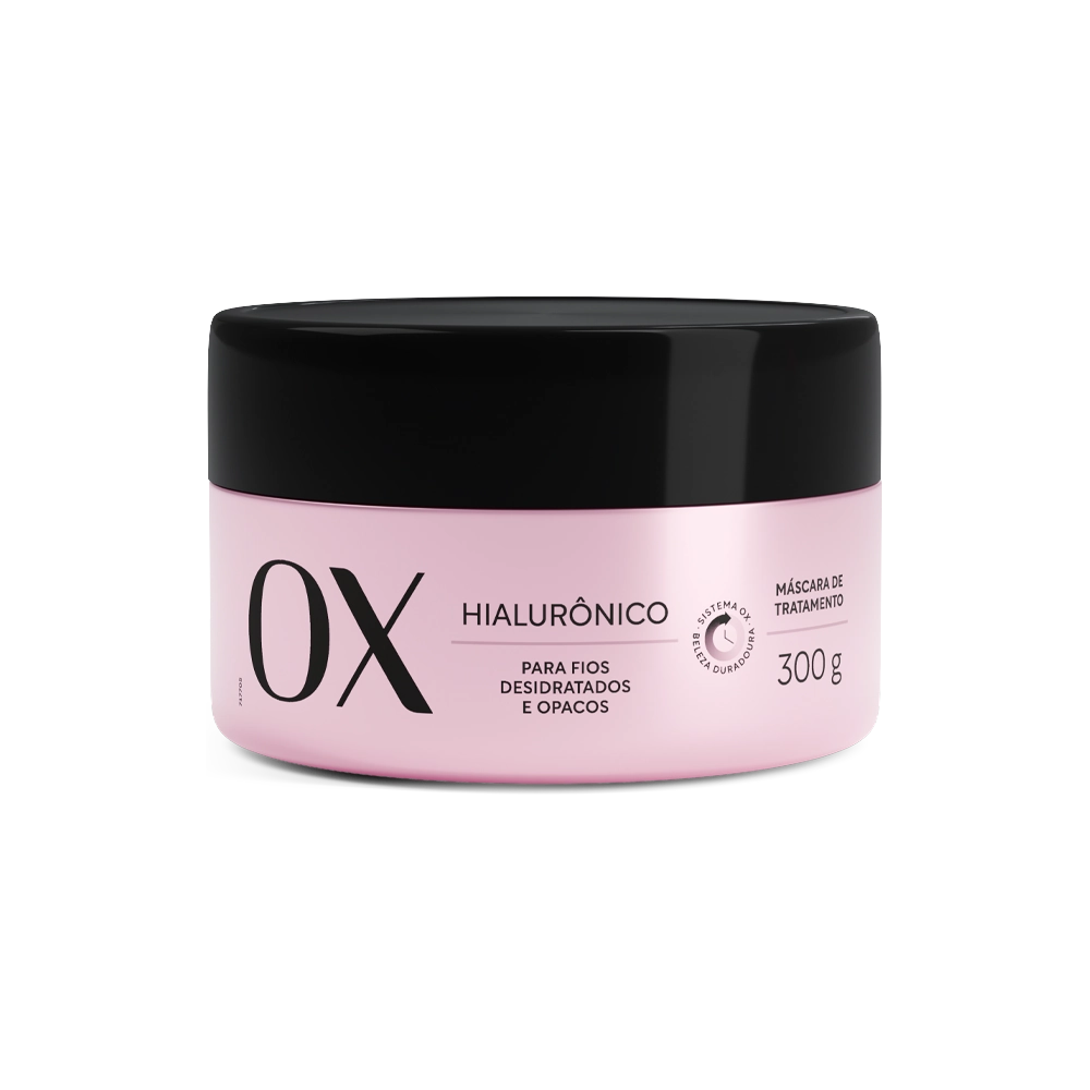 Máscara de Tratamento Multifuncional OX Cosméticos Hialurônico Hidratação Preenchedora Pote 300g