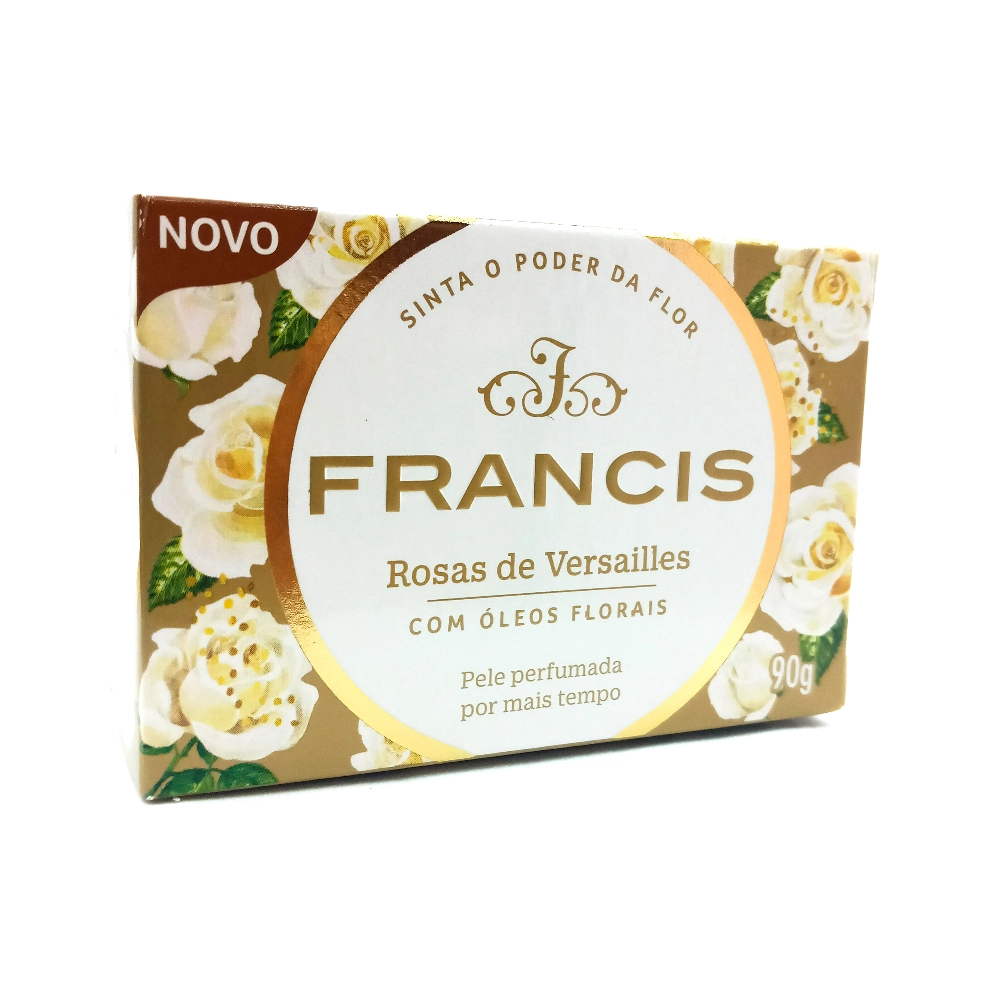 Pack Sabonete Barra Vegetal Rosa Branca E Patchouli Francis Envoltório 8 Unidades 90g Cada Leve Mais