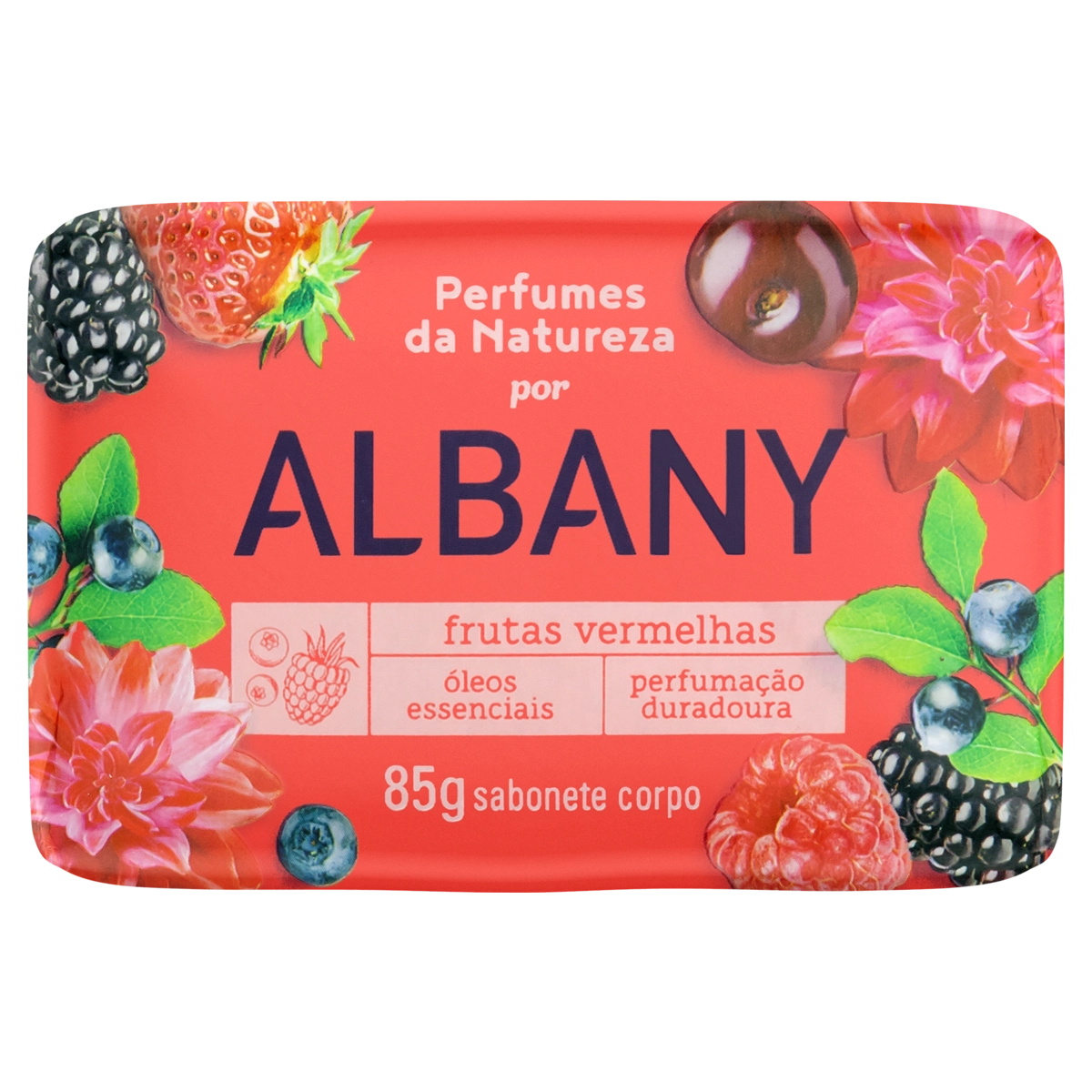 Sabonete Barra Frutas Vermelhas Albany Perfumes Da Natureza Envoltório 85g
