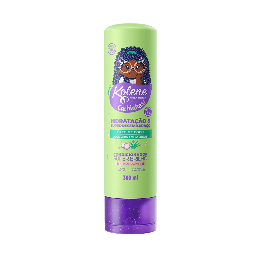 Condicionador Infantil Super Brilho Kolene Cachinhos Frasco 300ml