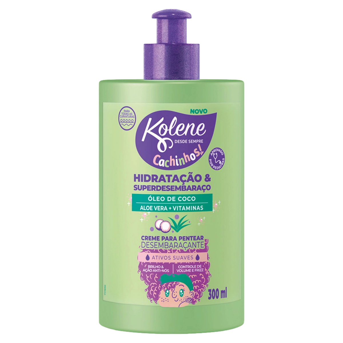 Creme De Pentear Infantil Kolene Cachinhos Frasco 300ml