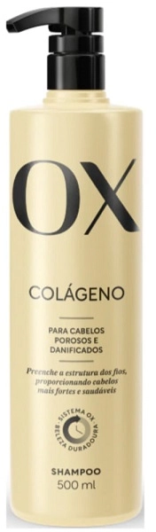 Shampoo OX Cosméticos Colágeno Frasco 500ml