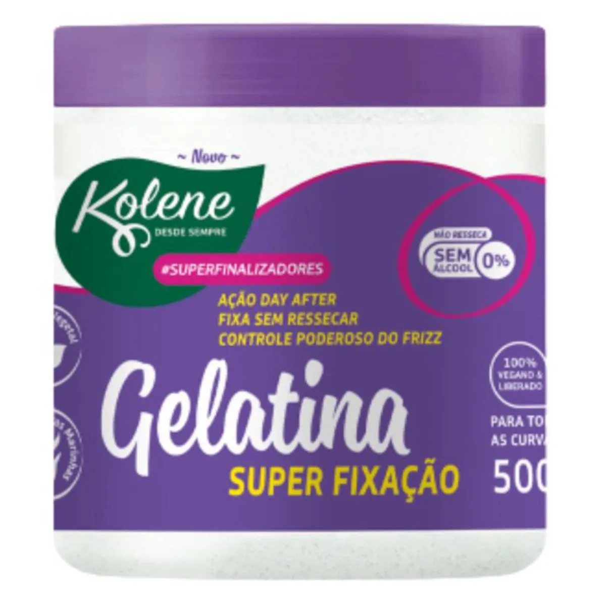 Gelatina Modeladora Kolene Superfinalizadores Super Fixação Pote 500g