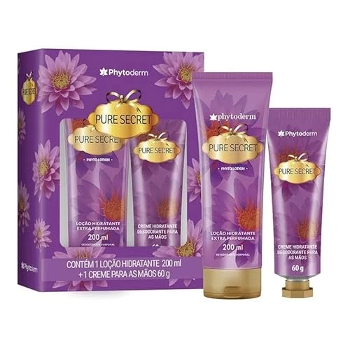 Kit Hidratante Phytoderm 200ml Cr P/maos 60g Pure Secret
