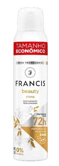 Antitranspirante Aerossol Beauty Ylang Francis 200ml Spray Tamanho Econômico