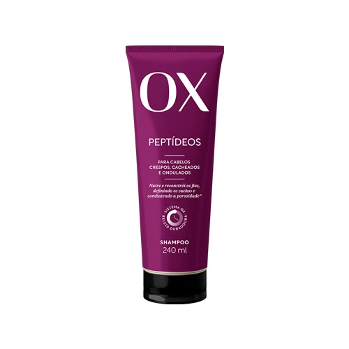 Shampoo Ox Cosméticos Peptídeos Bisnaga 240ml