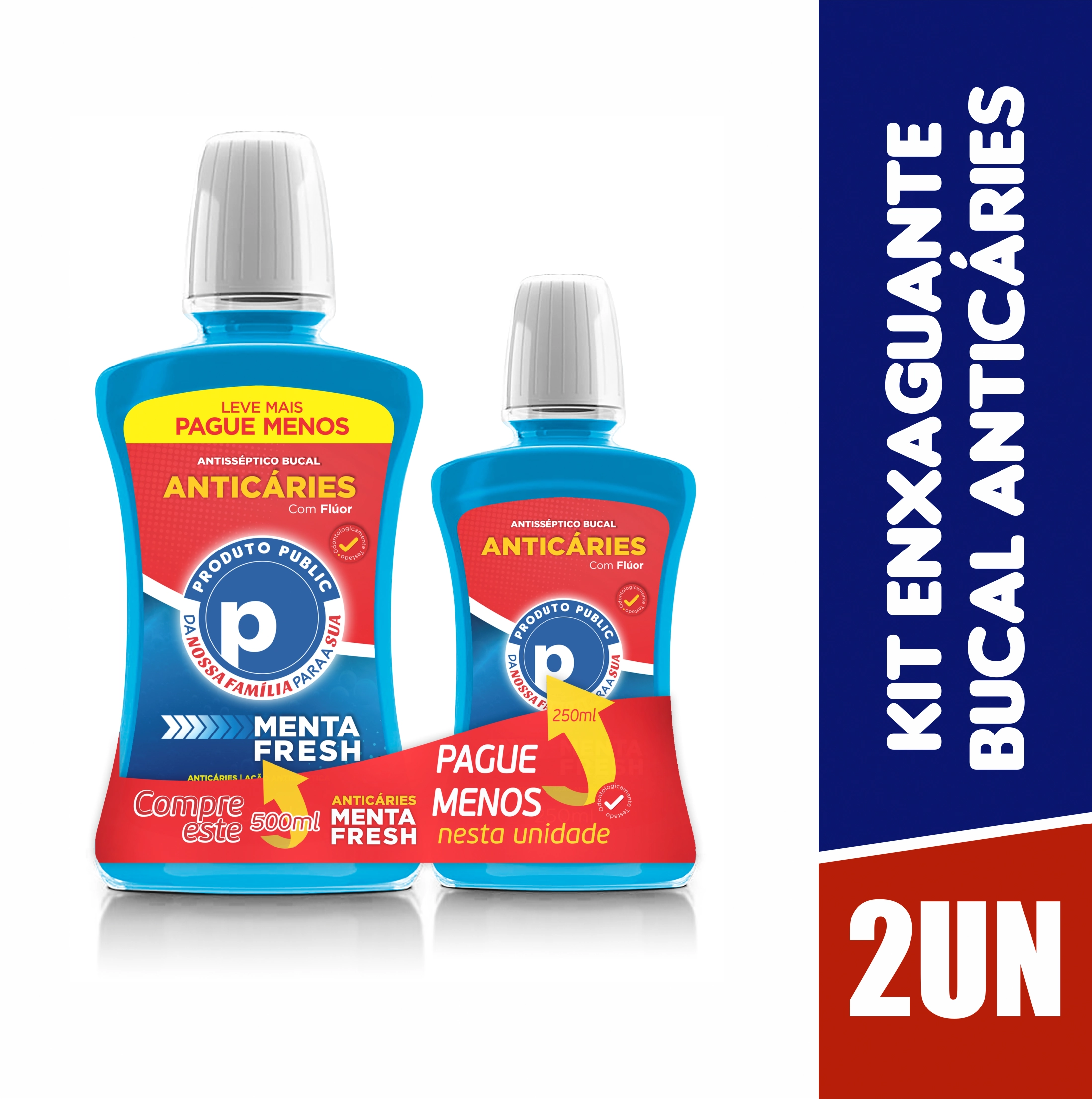 Kit Antis Bucal Public 500ml 250ml Anticaries