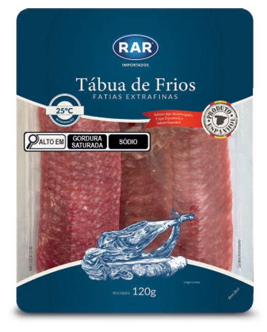 Tabua De Frios Espanhois Rar 120g