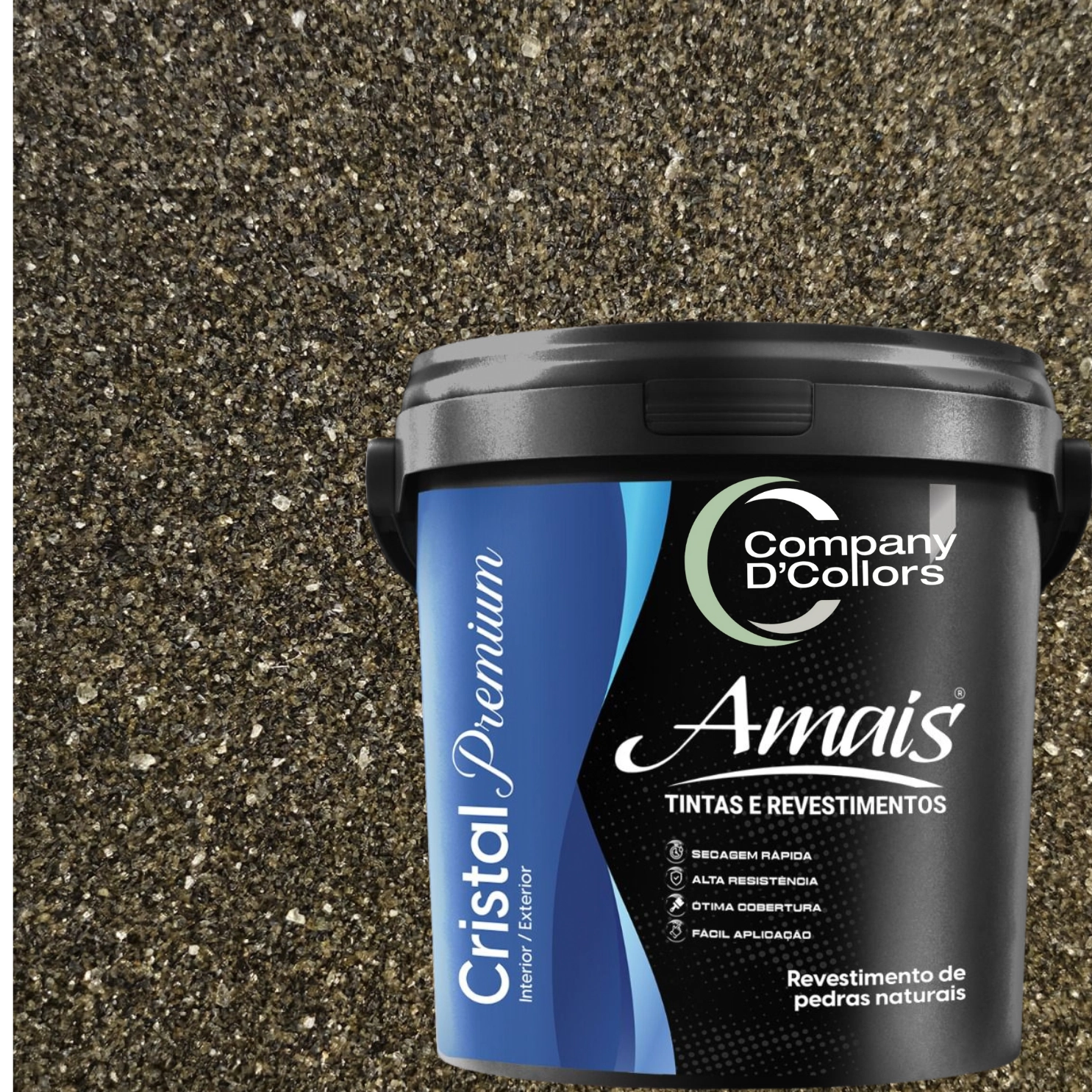Revestimento Textura Pedras Naturais - Esmeralda Bravo 23kg Cristal Amais