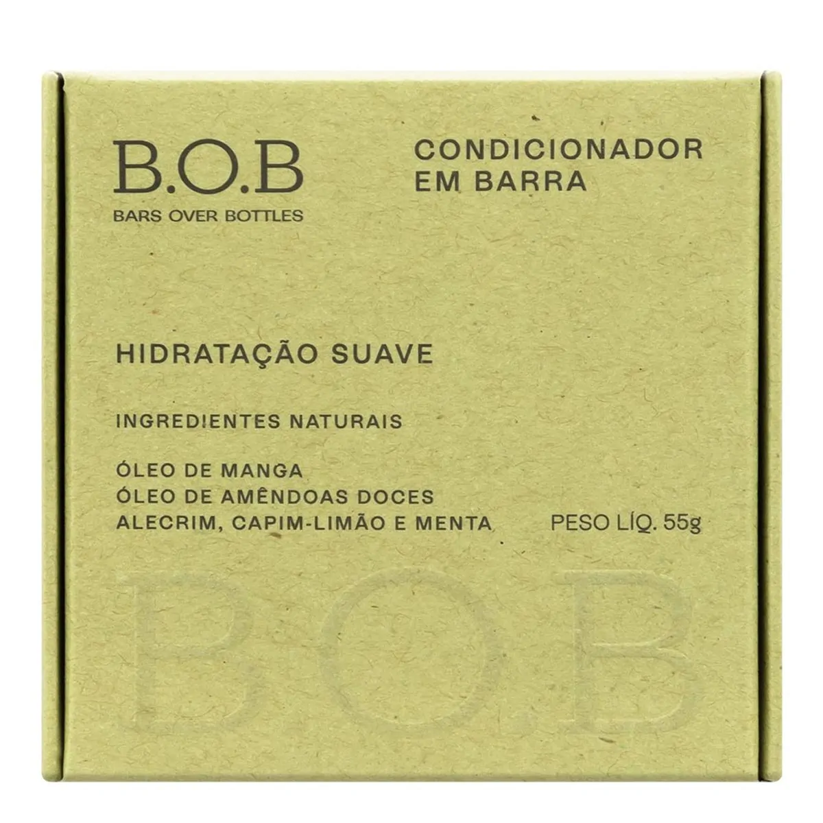Condicionador Barra Hidratação Suave B.o.b Caixa 55g
