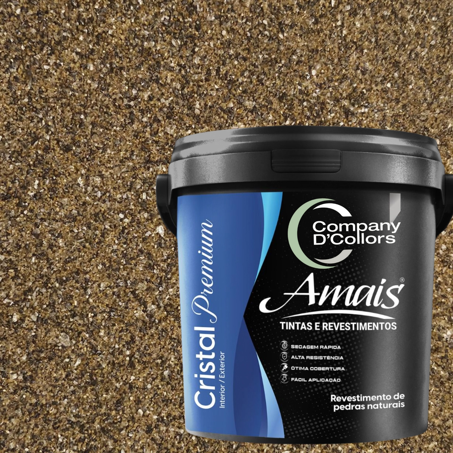 Revestimento Textura Pedras Naturais - Ferro Liscio 23kg Cristal Amais