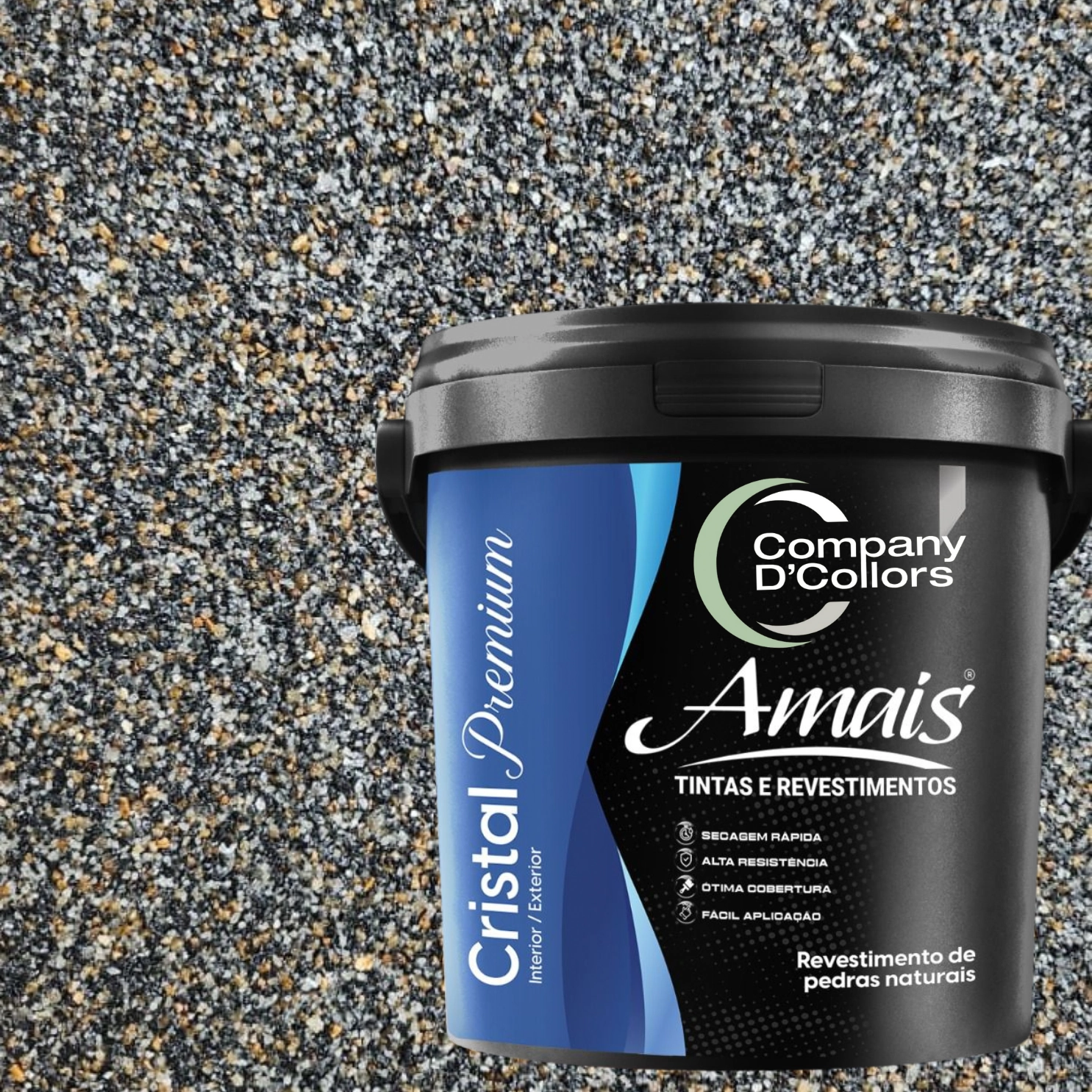Revestimento Textura Pedras Naturais - Pedra Ferro 23kg Cristal Amais