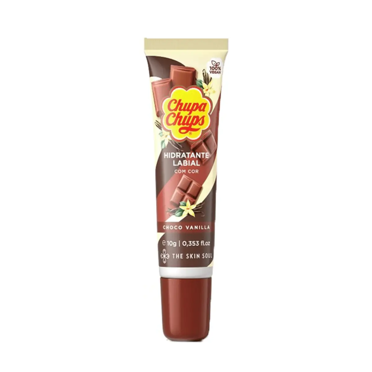 Hidratante Labial Chupa Chups The Skin Soul Choco Vanilla 1un