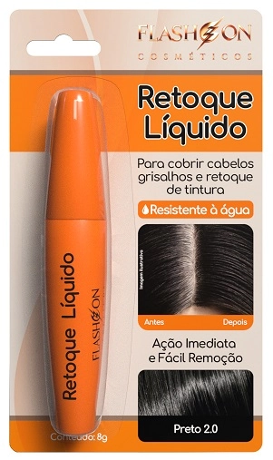 Liquido Retoque Flash On Preto 8ml