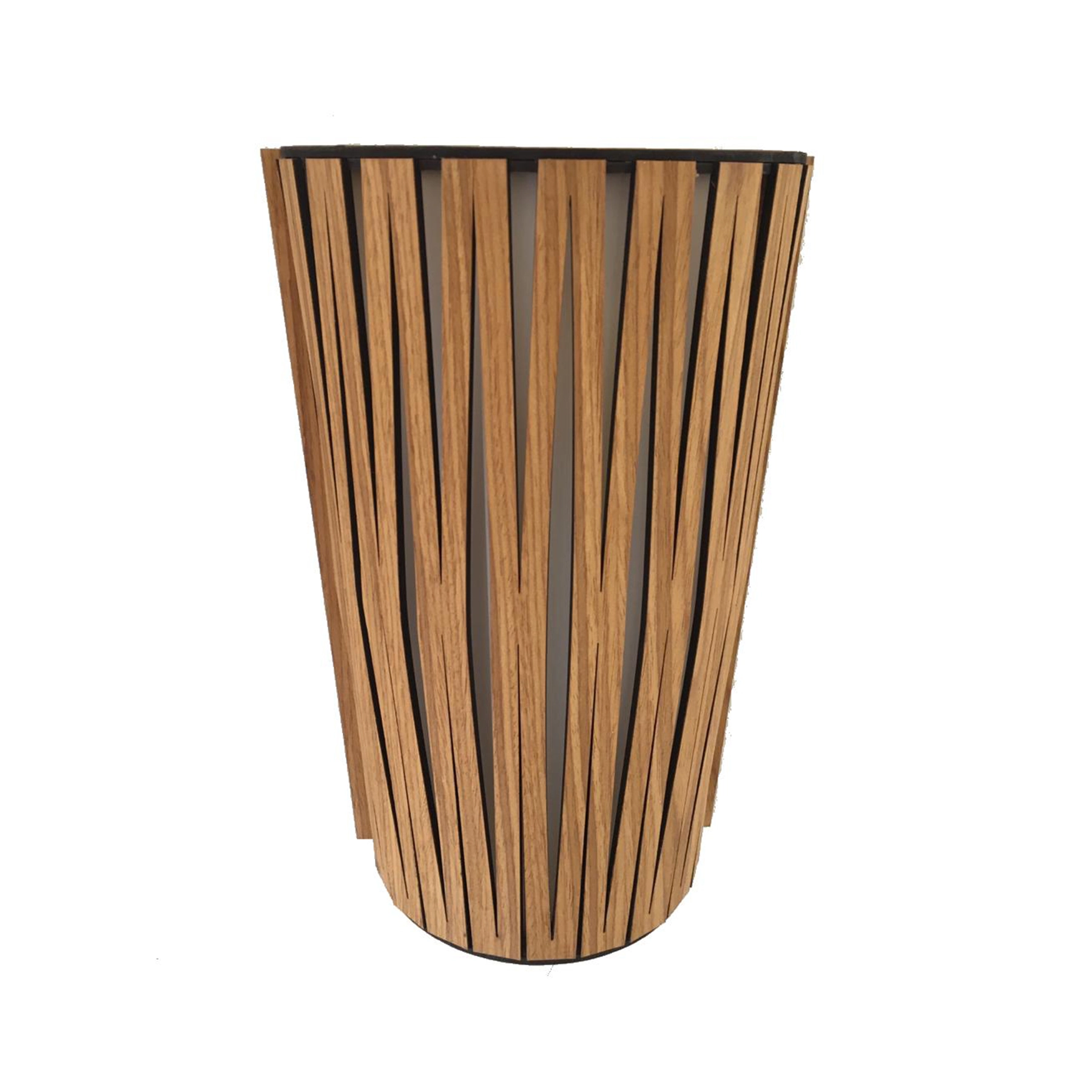 Arandela de Parede Externa Chiara Marrom Madeira IP20 Metalfran