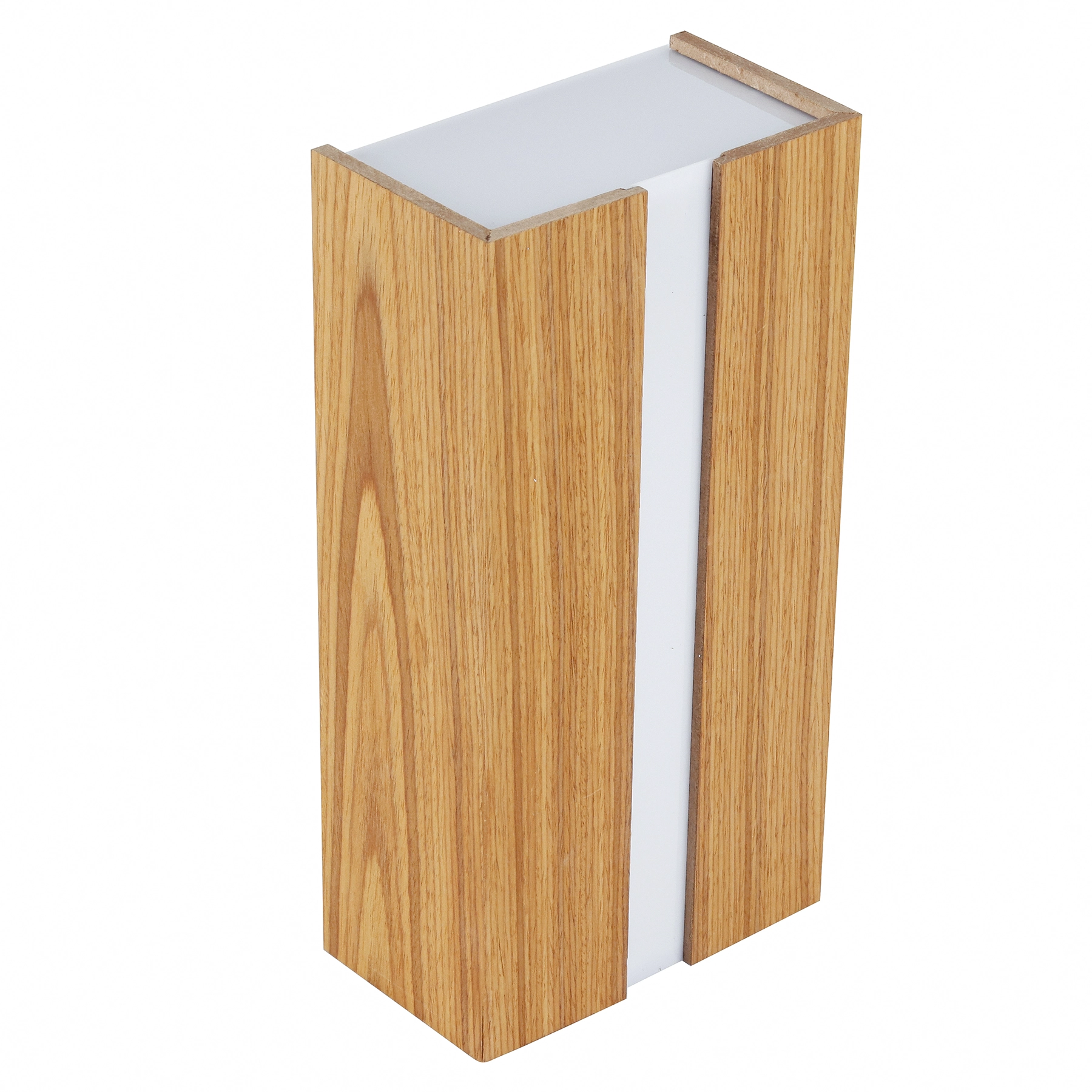Arandela de Parede Externa com Difusor Vertical Marrom Madeira IP20 Metalfran