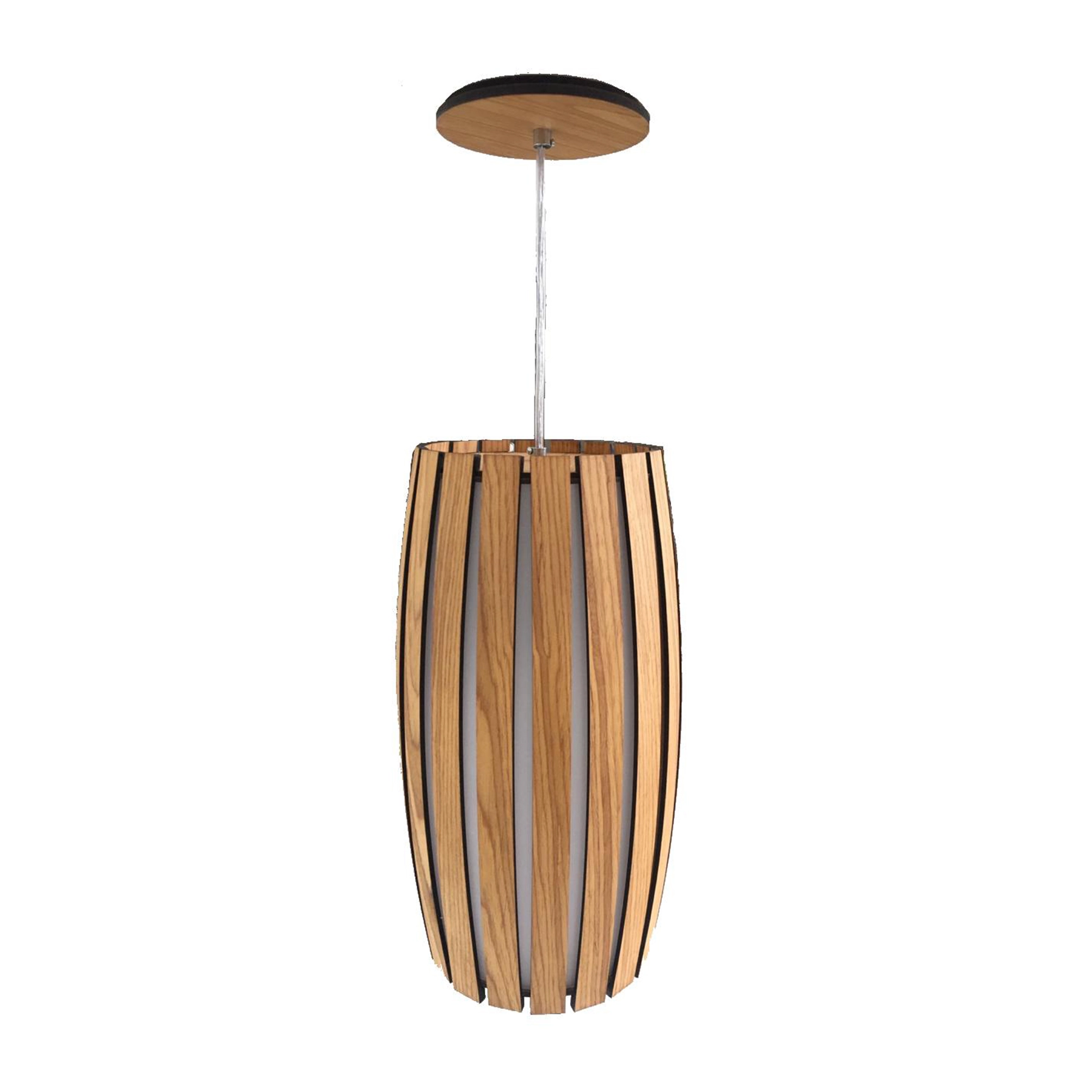Pendente 1 Lâmpada Madeira Marrom Camily Metalfran