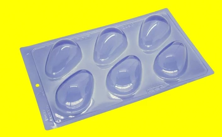 Forma Silicone Ovo Liso Profissional 150g 6cav 71x27mm