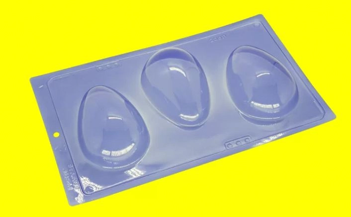 Forma Silicone Ovo Liso Profissional 250 3cav 90x45mm