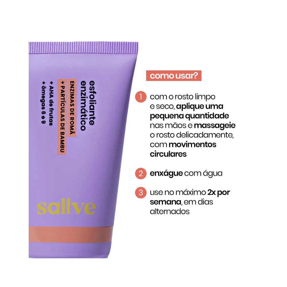 Esfoliante Enzimatico Facial Sallve 70g