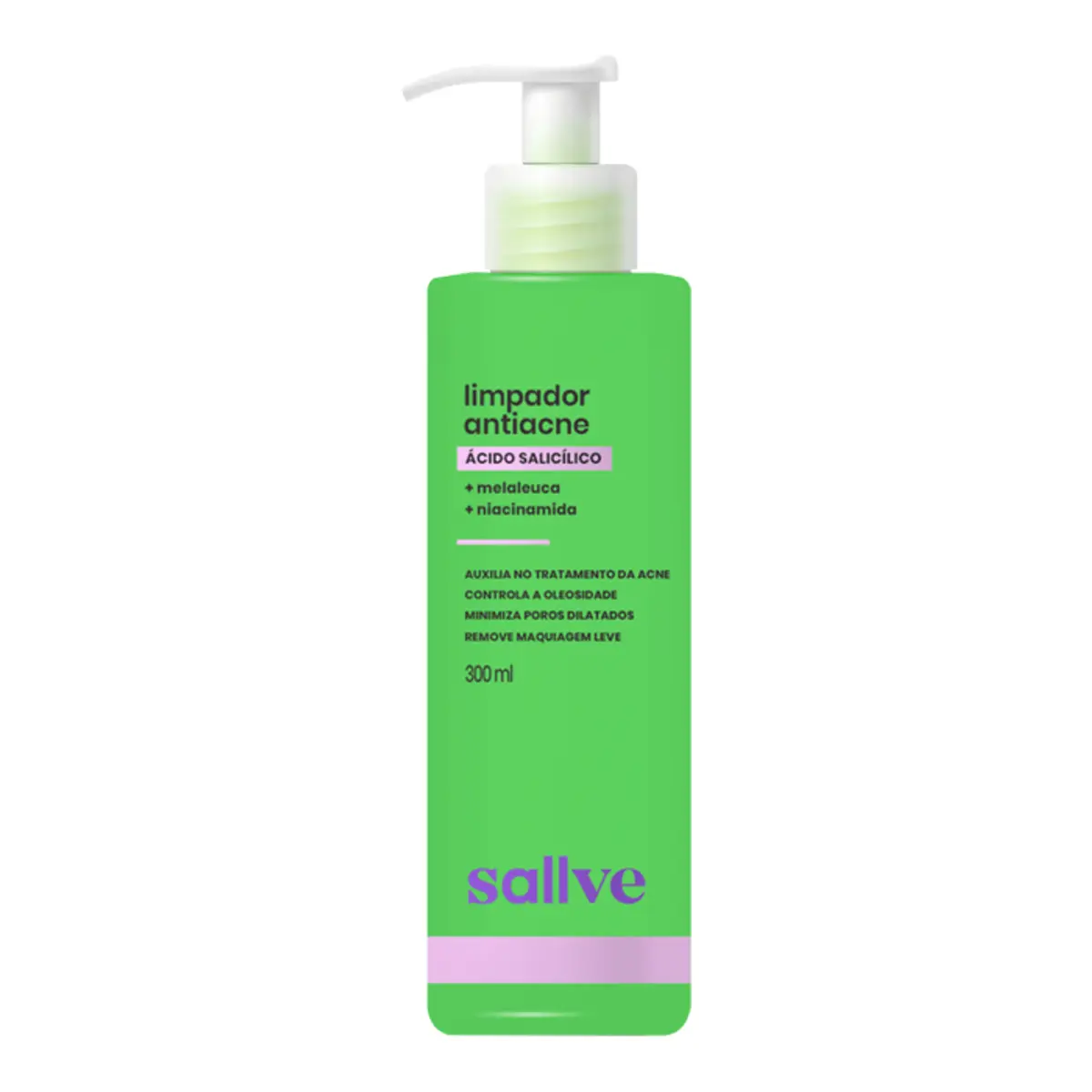 Limpador Antiacne Sem Fragrância Sallve Frasco 300ml