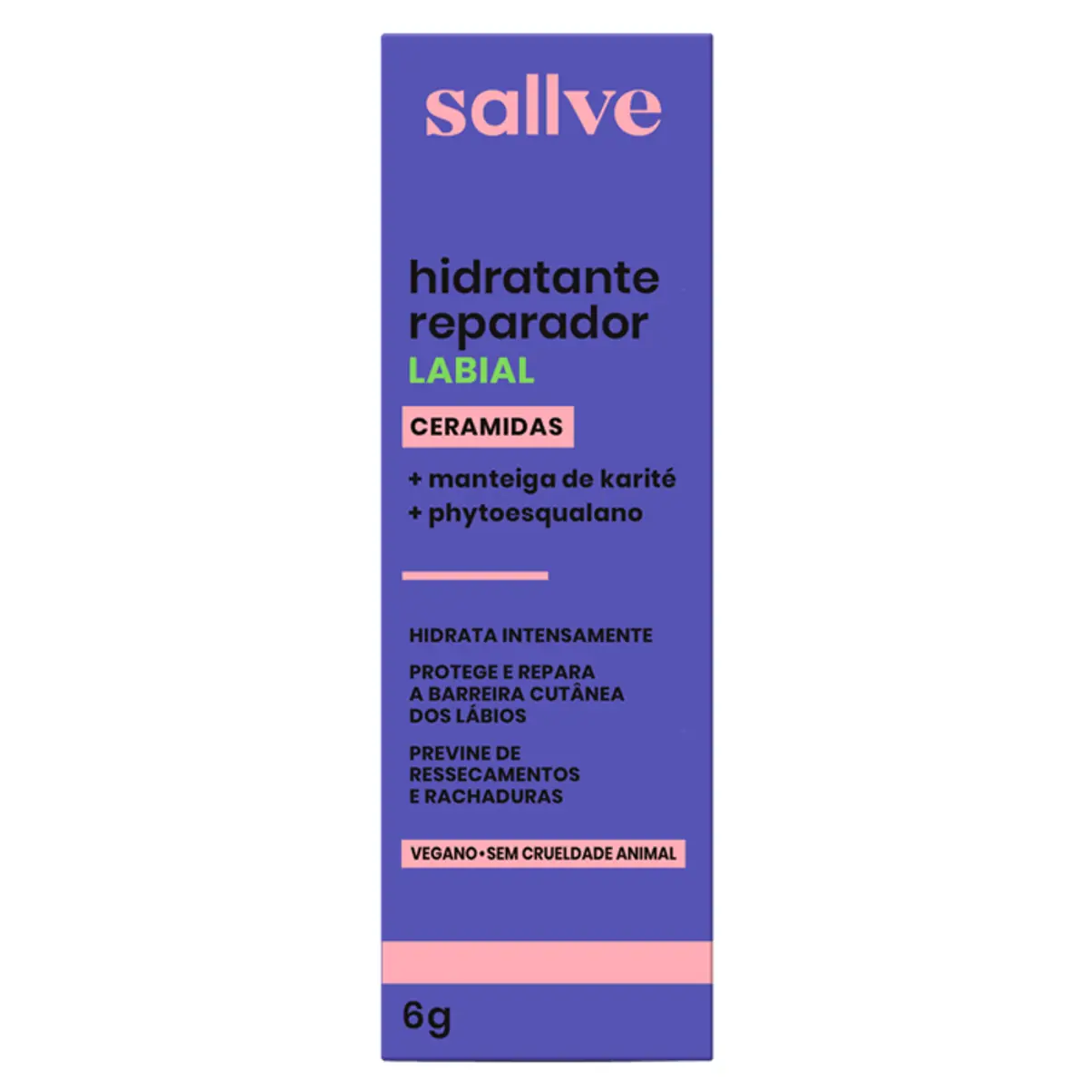 Hidratante Labial Reparador Sallve Caixa 6g