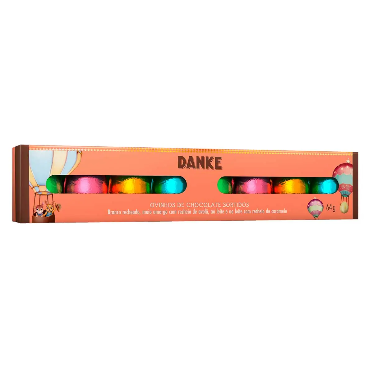 Ovinhos de Chocolate Danke Sortidos Infantil 64 g com 8 Unidades